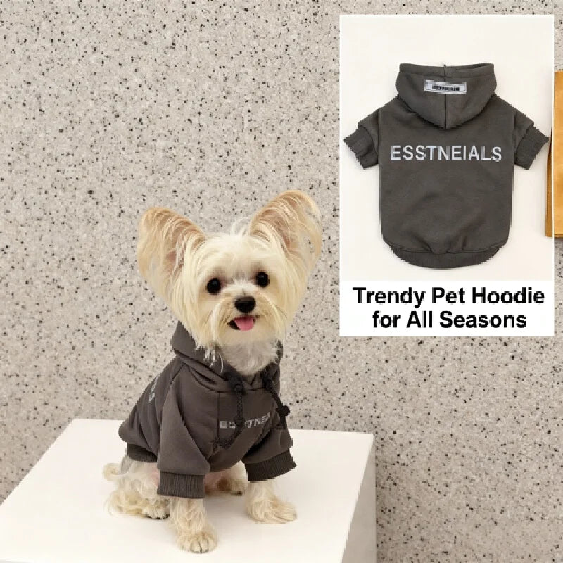 Pet Hoodie for Small Dogs – Warm Wool-Lined Sweatshirt for Autumn & Winter | Teddy, Schnauzer, Yorkshire