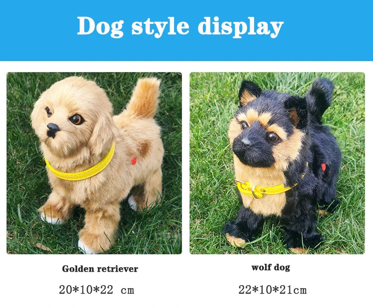 Simulation Electric Dog Toy – Voice Control Plush Robot Pet with Music & Walking Features