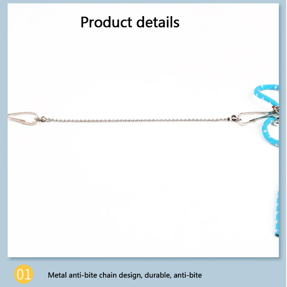 Adjustable Small Pet Harness & Leash Set – Soft Anti-Bite Walking Rope with Bell for Hamsters, Ferrets & Rats