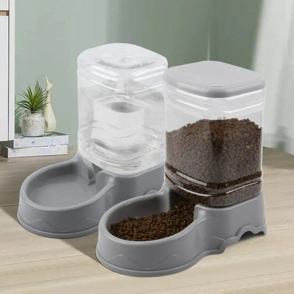 Automatic Pet Feeder & Water Dispenser – 3.8L Large Capacity Food & Drink Bowl for Cats & Dogs