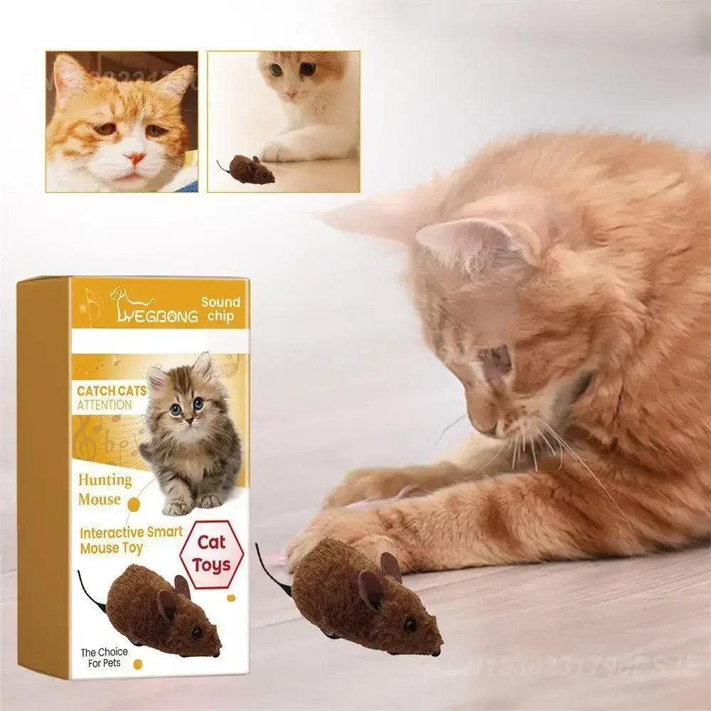 Interactive Plush Mouse Toy – Realistic Sound & Movement