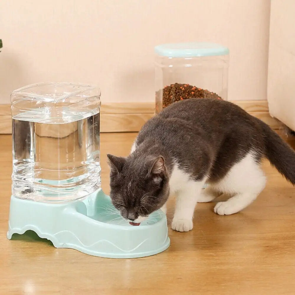 Automatic Pet Feeder & Water Dispenser – 3.8L Large Capacity Food & Drink Bowl for Cats & Dogs