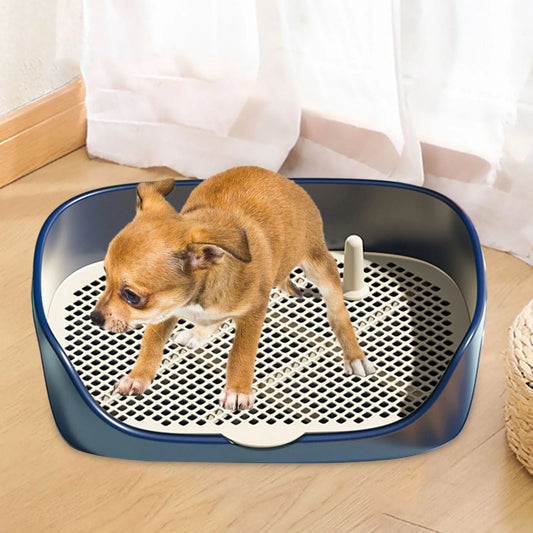 Portable Pet Toilet with Guardrail – Indoor & Outdoor Training Litter Box for Dogs & Cats