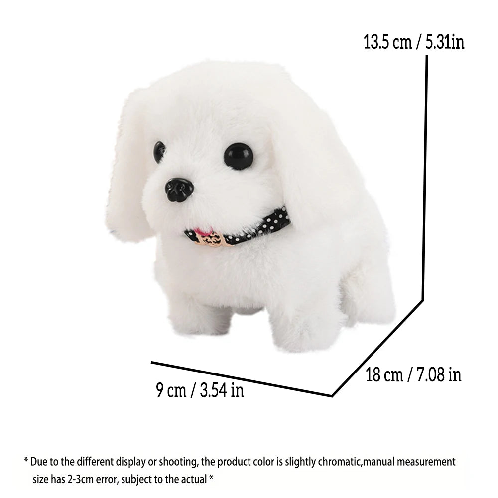 Interactive Plush Puppy – Battery-Operated Walking, Barking & Tail-Wagging Toy