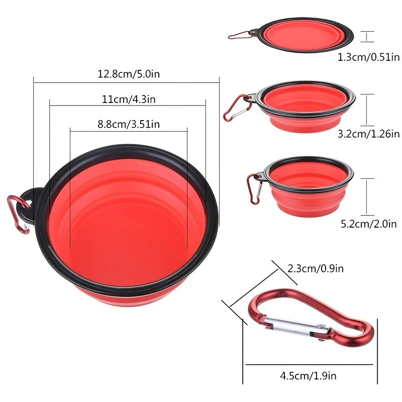 Collapsible Pet Travel Bowl – Portable Silicone Food & Water Bowl for Dogs & Cats