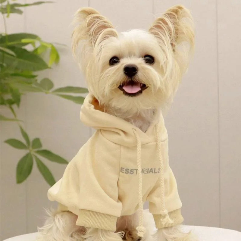 Pet Hoodie for Small Dogs – Warm Wool-Lined Sweatshirt for Autumn & Winter | Teddy, Schnauzer, Yorkshire