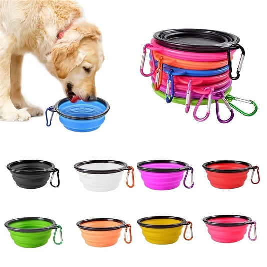 Collapsible Pet Travel Bowl – Portable Silicone Food & Water Bowl for Dogs & Cats