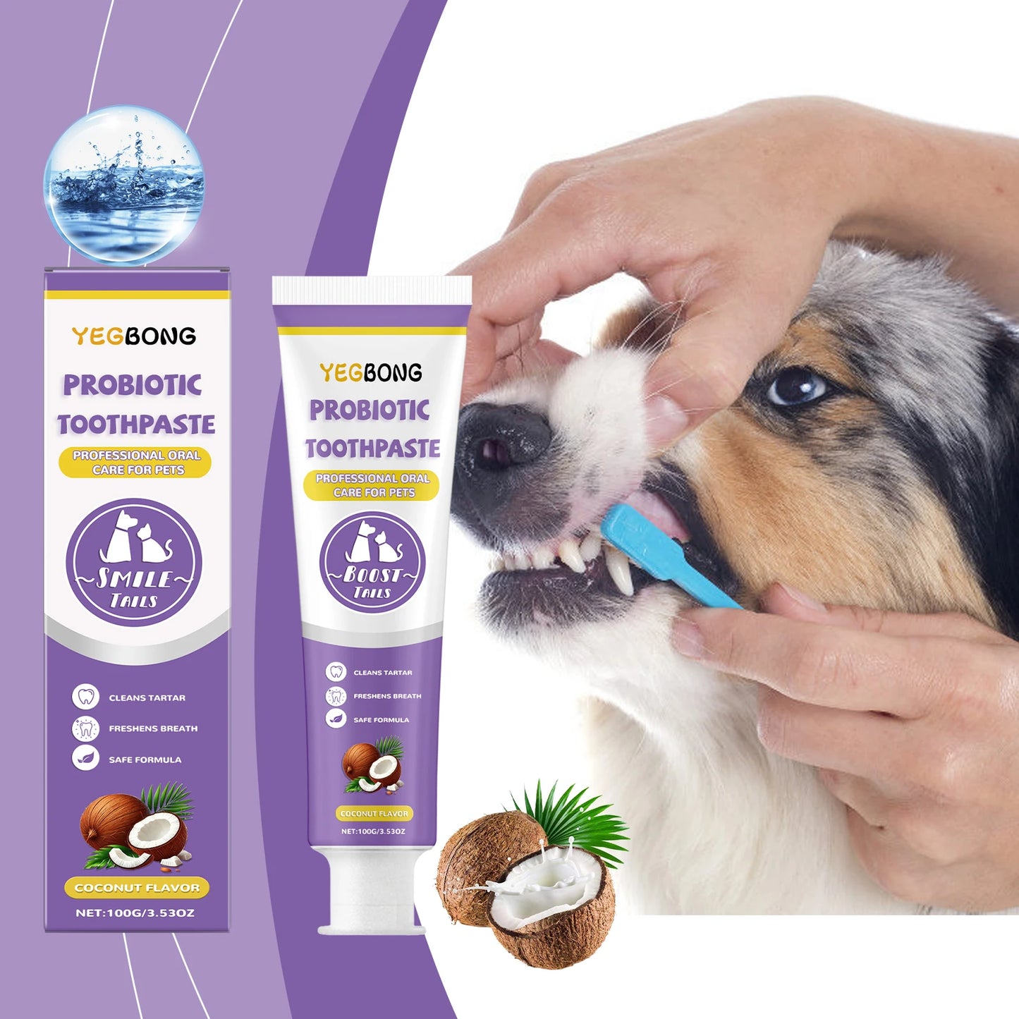 Probiotic Pet Toothpaste – Gentle Oral Care for Dogs & Cats | Plaque Removal & Fresh Breath