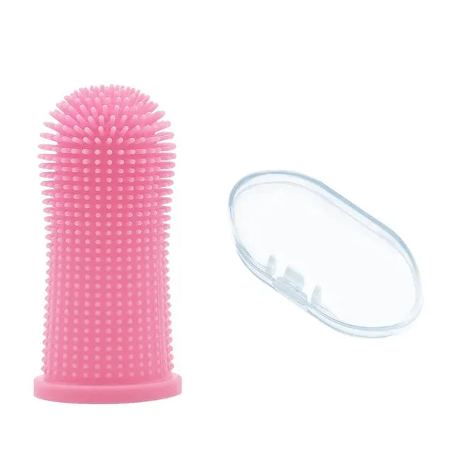 Pet Finger Toothbrush – Soft Silicone 360° Teeth Cleaning Brush for Dogs & Cats