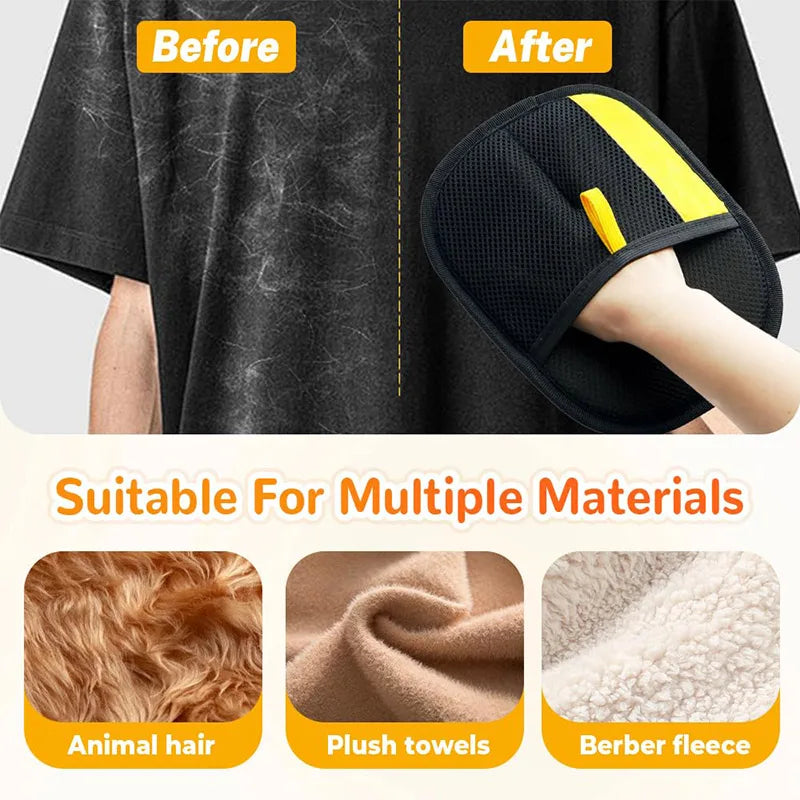 Pet Hair Cleaning Gloves – Double-Sided Multi-Functional Grooming & Shedding Tool