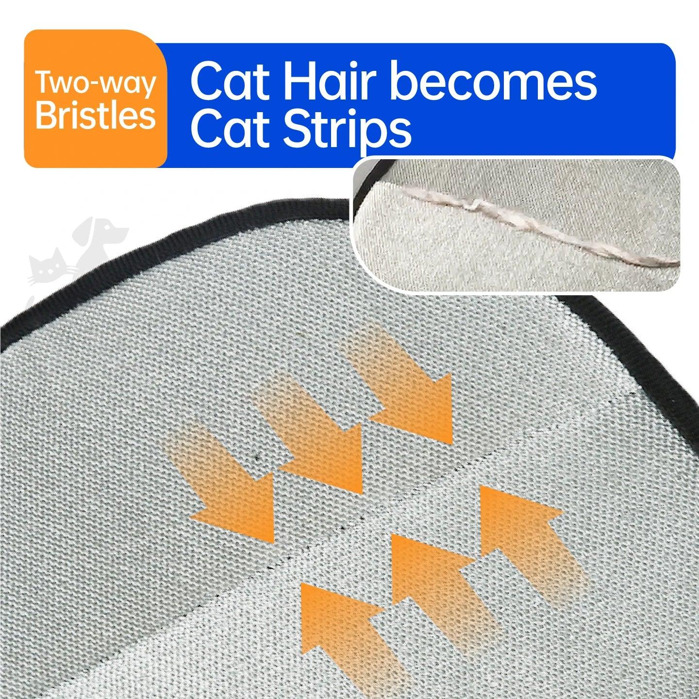 Pet Grooming Gloves – Hair Removal & Massage Brush for Cats & Dogs | Dual-Sided Cleaning Mitt