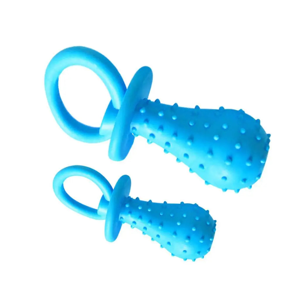 Pet Rubber Pacifier Chew Toy – Interactive Teething & Teeth Cleaning Toy for Dogs & Puppies