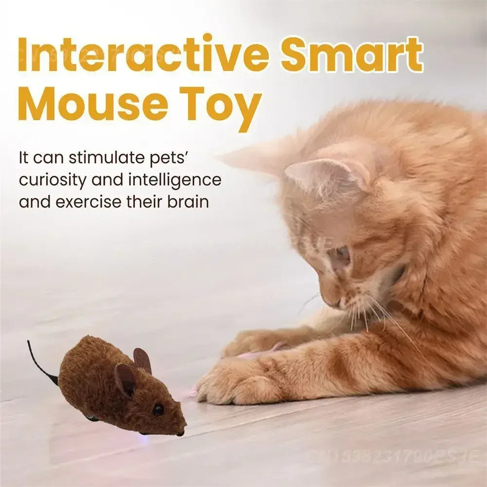 Interactive Plush Mouse Toy – Realistic Sound & Movement