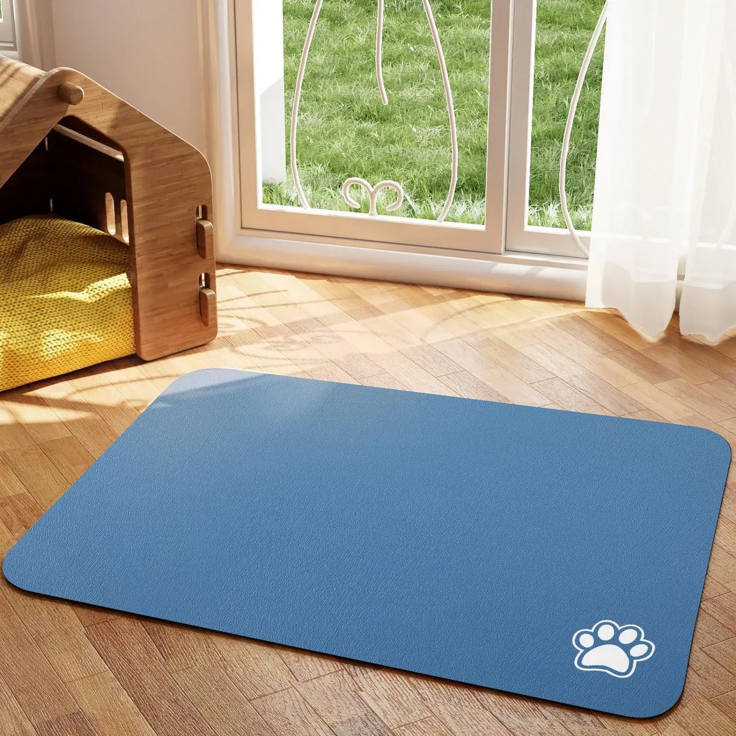 Absorbent Pet Feeding Mat – Quick-Dry Non-Slip Placemat for Dogs & Cats | Easy to Clean