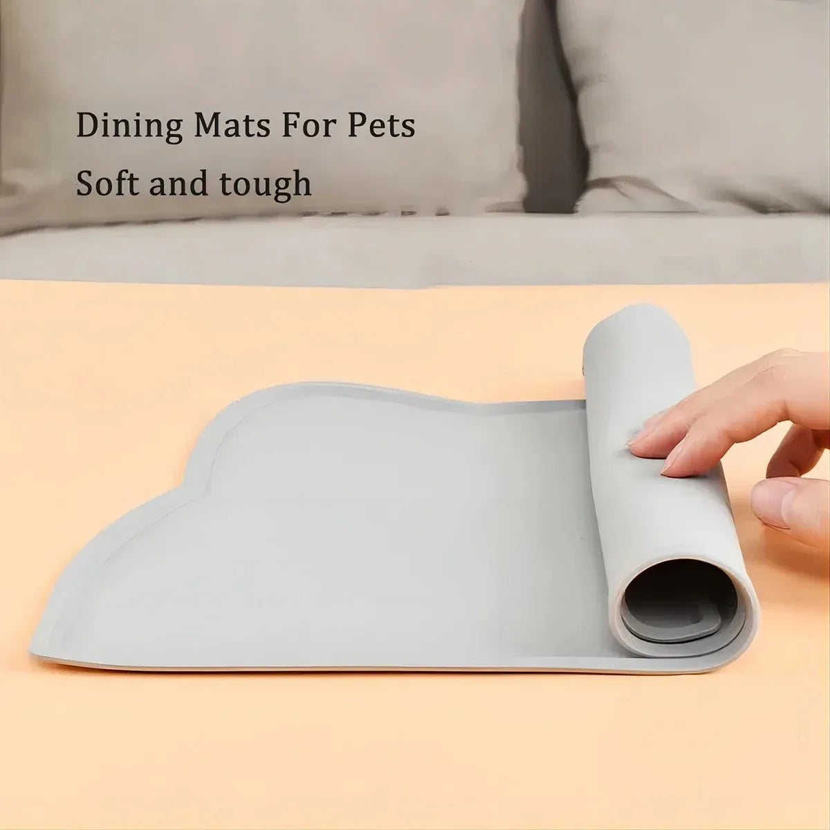 Silicone Pet Feeding Mat – Waterproof & Anti-Slip Food Bowl Placemat for Dogs & Cats