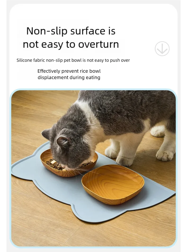 Silicone Pet Feeding Mat – Waterproof & Anti-Slip Food Bowl Placemat for Dogs & Cats