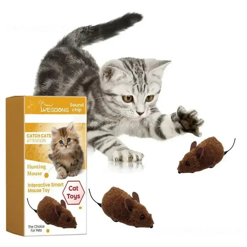 Interactive Plush Mouse Toy – Realistic Sound & Movement