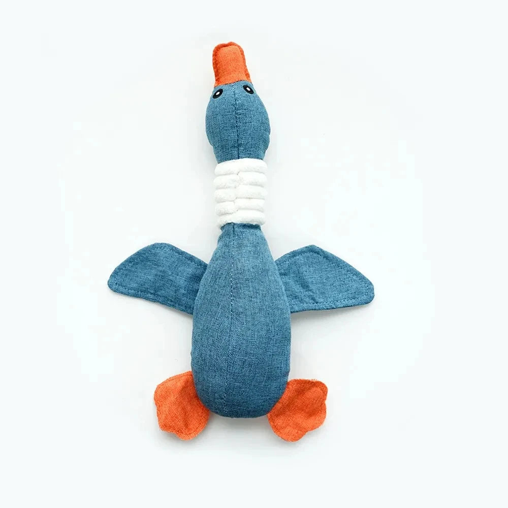 Plush Goose Sound Toy – Bite-Resistant Chew & Teeth Cleaning Toy for Dogs & Cats