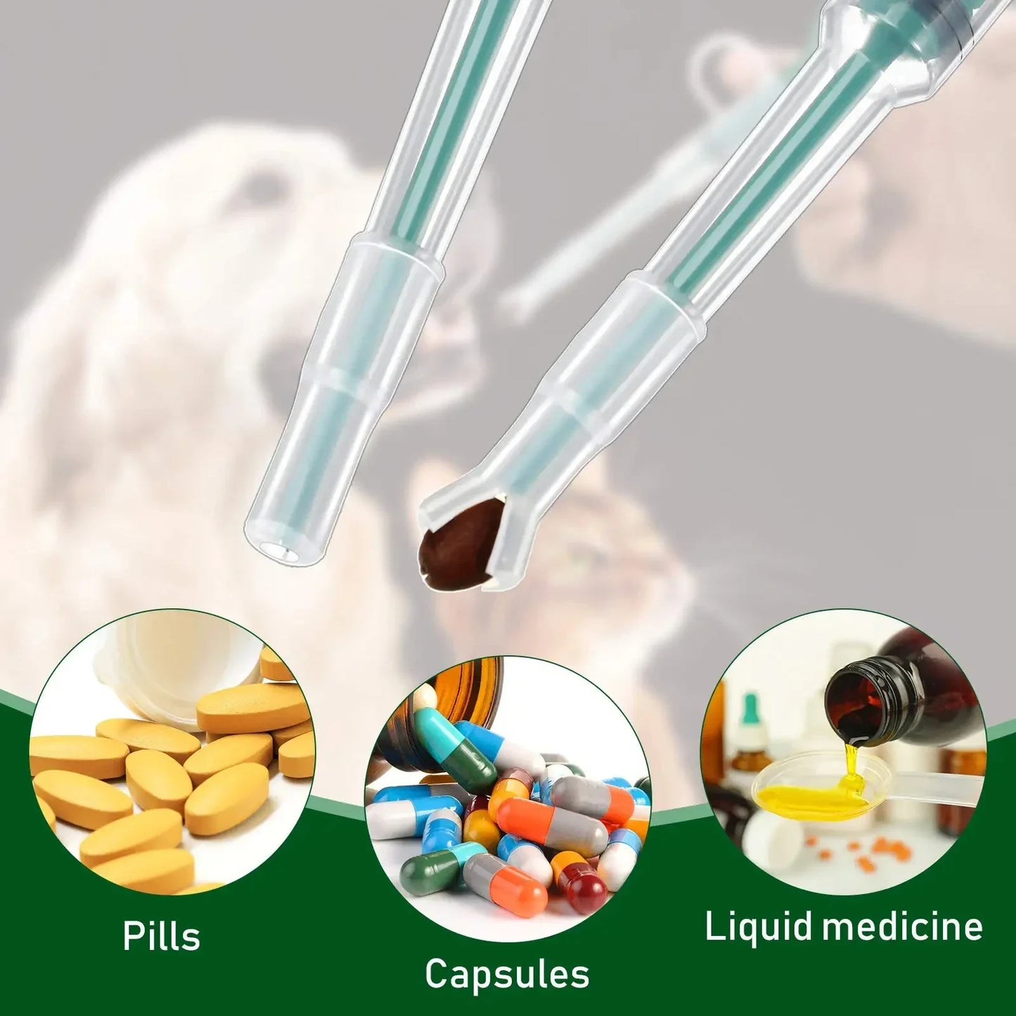 Pet Medicine Feeder – Pill & Liquid Dispenser Stick for Dogs & Cats | Easy Medication Care