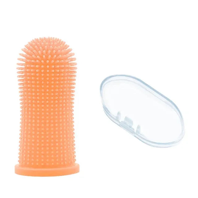 Pet Finger Toothbrush – Soft Silicone 360° Teeth Cleaning Brush for Dogs & Cats